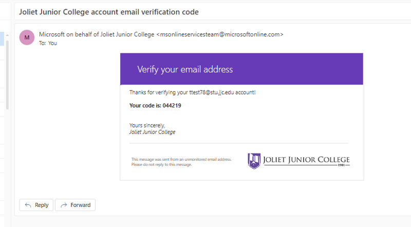 New Account Setup | Joliet Junior College